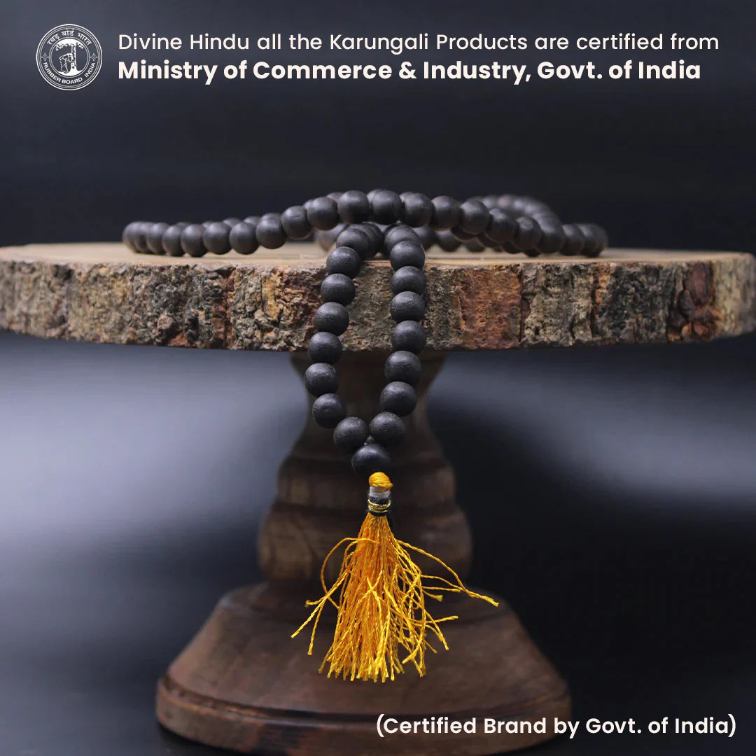 Original Karungali Malai sacred Blackwood Beads for protection & Power